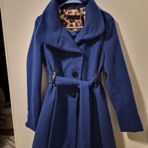 Amazing VINTAGE Y2K Blue Wool Steve Madden Peacoat